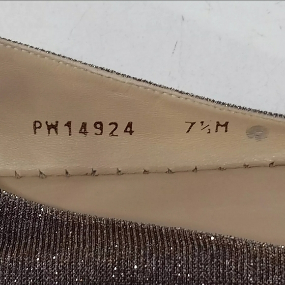 NEW Stuart Weitzman Metallic Silver Slip on Perpignon Espadrille Shoes 7.5M - Picture 7 of 7